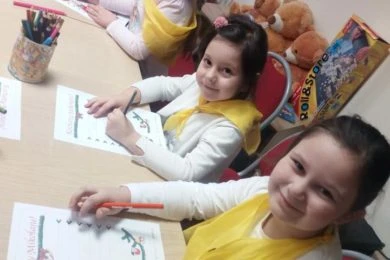 Przedszkole w Lubartowie Casper, dzieci w bibliotece